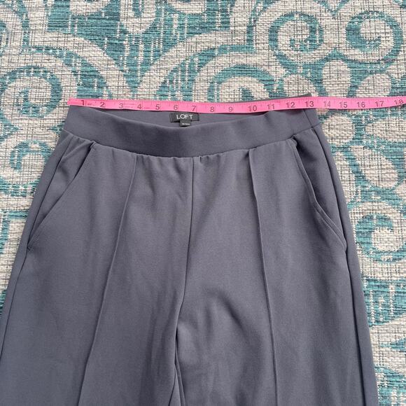 LOFT Seasonless Stretch Double Pleat Taper Pants in‎ Heather - Picture 7 of 10